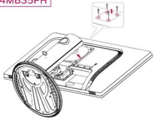 LG 23MB35PH-B - Detaching the stand body - 1