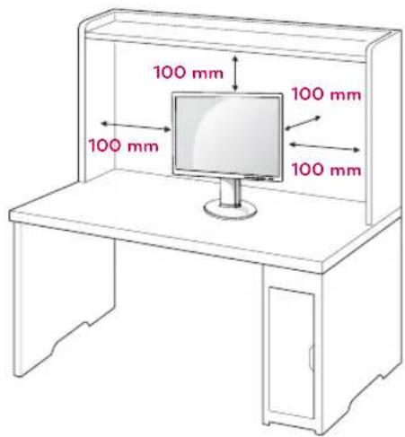 LG 23MB35PH-B - Mounting on a table - 1