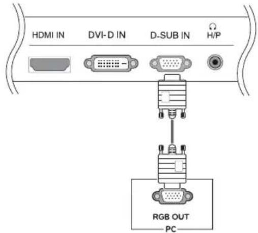 LG 23MB35PH-B - D-SUB connection - 1