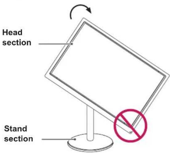 LG 23MB35PH-B - Using the Pivot function - 1