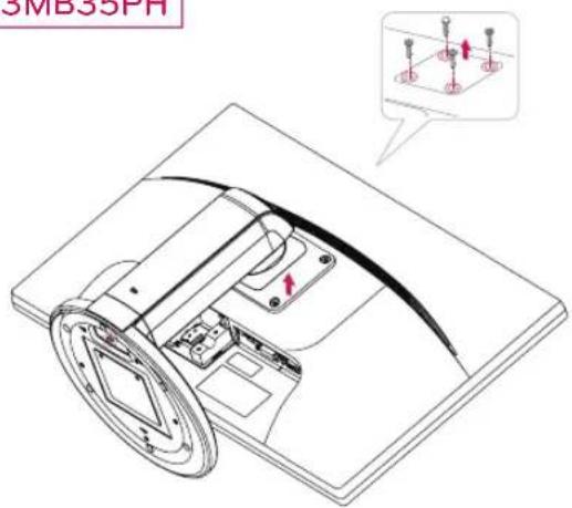 LG 23MB35PH-B - Detaching the stand body - 2