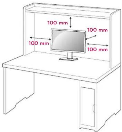 LG 23MB35PH-B - Mounting on a table - 2