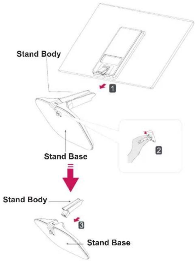 LG 23M45H-B - Detaching the Stand Base - 1