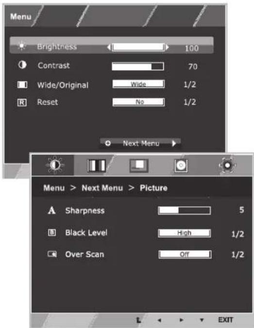 LG 23M45H-B - Menu Settings - 1