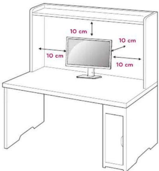 LG 22MB65PY - Mounting on a table - 1