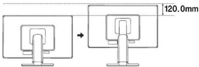 LG 22MB65PY - Adjusting the stand height - 2