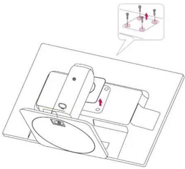LG 22MB65PY - Detaching the stand body - 1