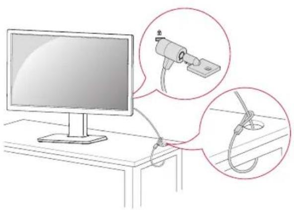 LG 22MB65PY - Using the Kensington locking device - 1