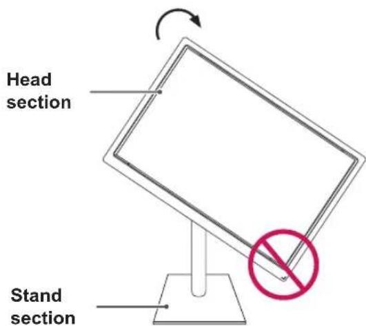 LG 22MB65PY - Using the Pivot function - 1