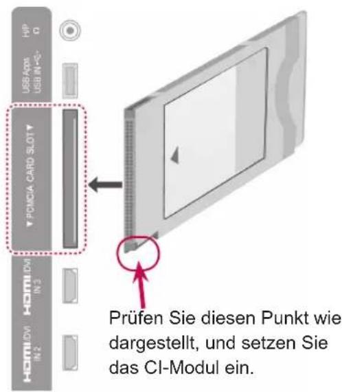 LG 60PZ755S - Anschluss eines CI-Moduls - 1