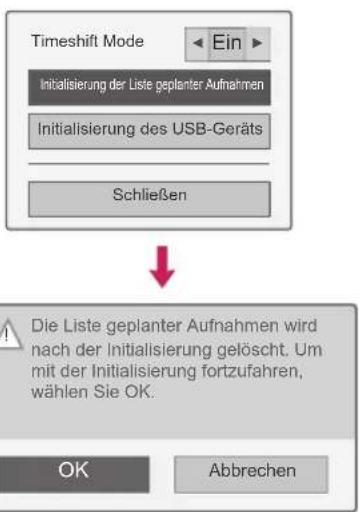 LG 60PZ755S - Liste geplanter Aufnahmen initialisieren - 2