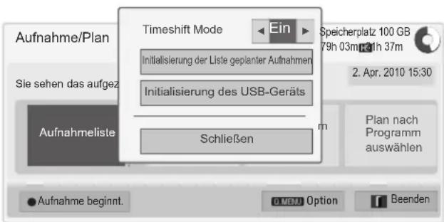 LG 60PZ755S - Änderung bei Timeshift Mode während der Nutzung Digitale Videoaufnahme - 1