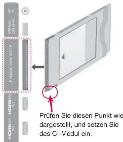 LG 50PZ755S - Anschluss eines CI-Moduls - 1