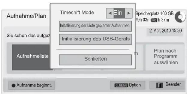 LG 50PZ755S - Änderung bei Timeshift Mode während der Nutzung Digitale Videoaufnahme - 1