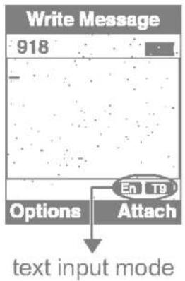 LG F1200 - Changing the text input mode - 1