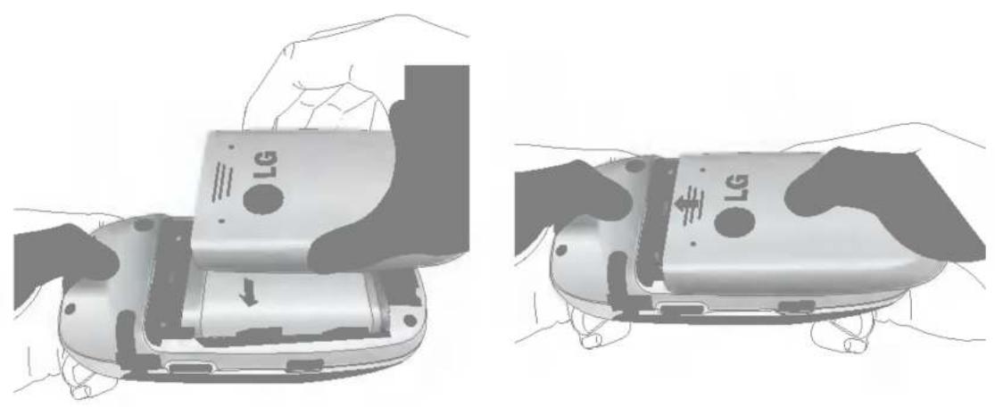 LG F1200 - Replace the battery cover. - 1