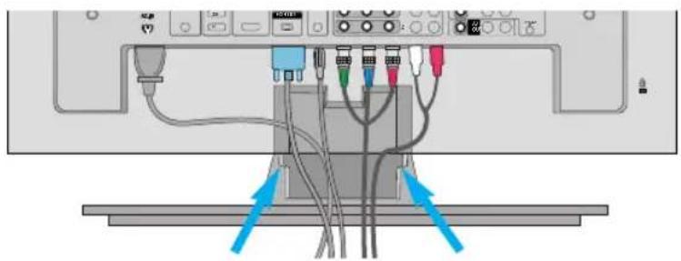 LG M4710C-BAT - Ordnen Sie die Kabel in der Mitte an (siehe Abbildung). - 1