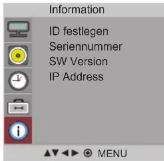 LG M4213C-BAP - Kennung einstellen und Seriennummer sowie Software-Version anzeigen. - 1
