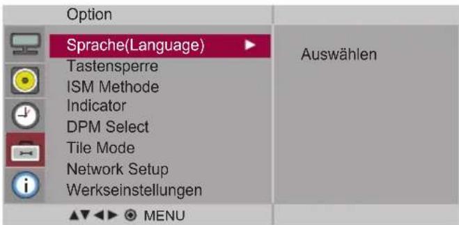 LG M4213C-BAP - Auswählen der Optionen - 1