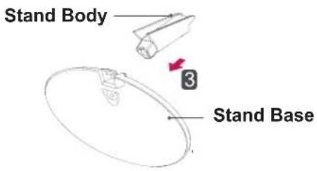 LG 24M38H - Detaching the Stand Base - 3