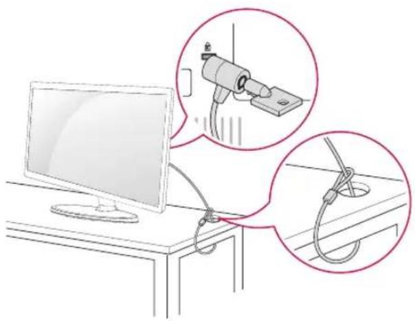 LG 24M38H - Using the Kensington security system - 1