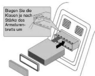 Biogen Sie die Klauen je nach Stärke des Armaturen- breits um