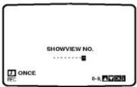 SHOWVIEW NO. ONCE REC. 0-5. A 3x1