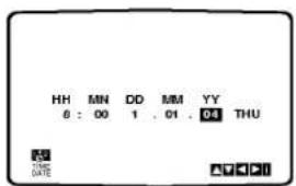 HH MN DD MM YY 6 : 00 1 . 01 . 04 THU DATE
