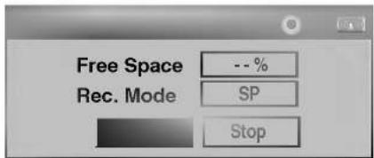 Free Space --% Rec. Mode SP Stop