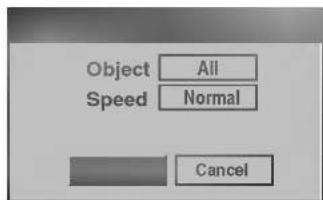 Object All Speed Normal Cancel