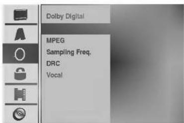 Dolby Digital MPEG Sampling Freq. DRC Vocal