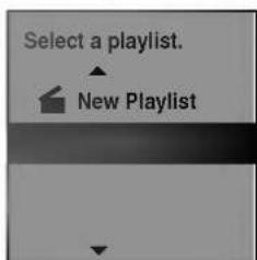 Select a playlist. ← New Playlist