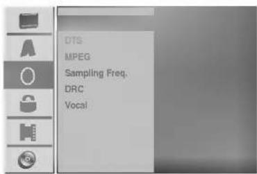DTS MPEG Sampling Freq. DRC Vocal