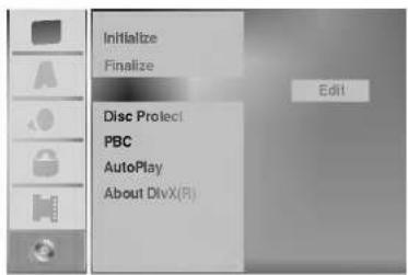 Initialize Finalize Disc Proiect PBC AutoPlay About DivX(R) Edit