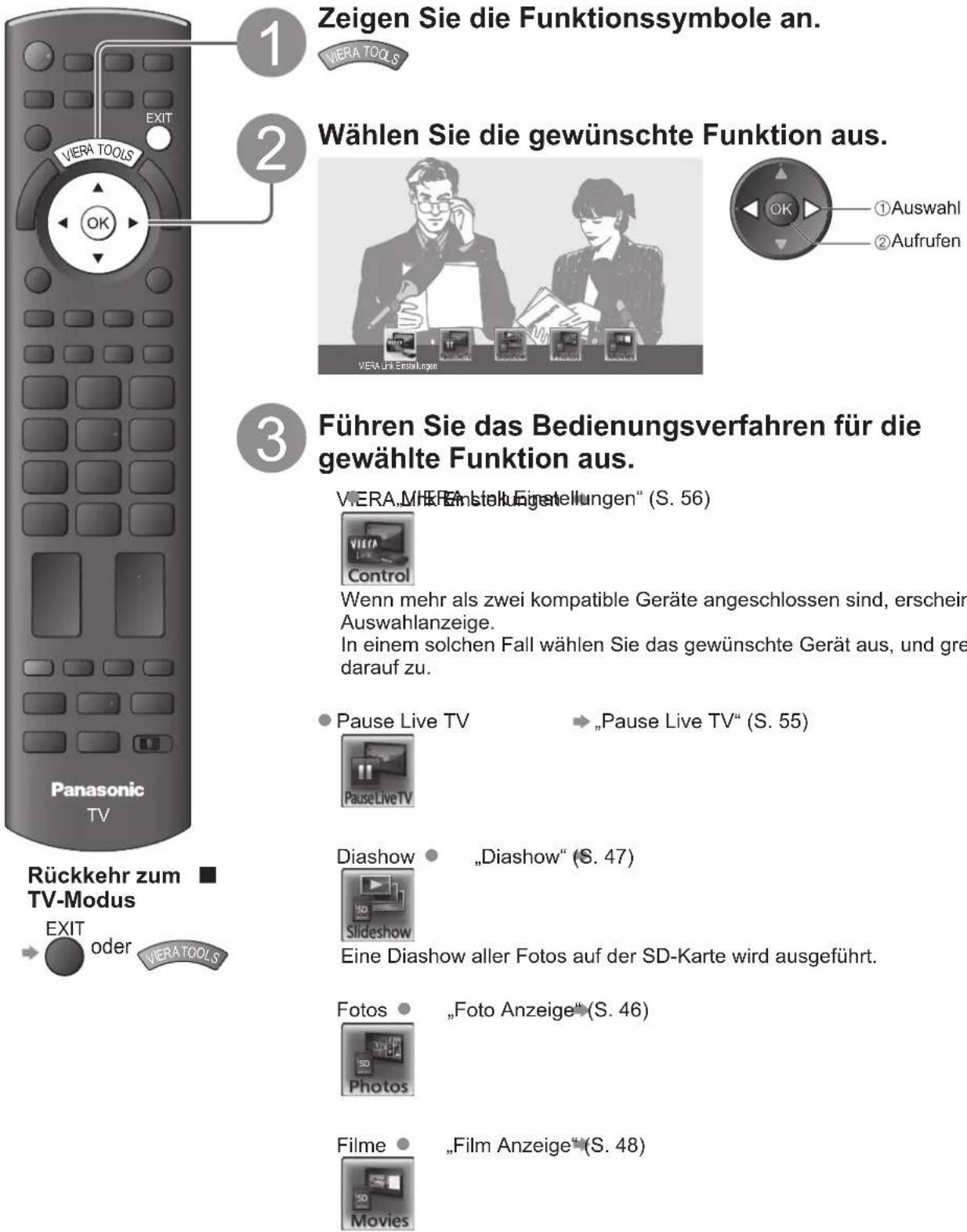 PANASONIC Viera TX-P50GW10 - Gebrauch von VIERA TOOLS - 1