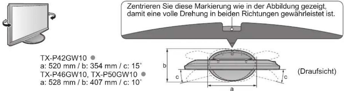 PANASONIC Viera TX-P50GW10 - Einstellen des Bildschirms auf den gewünschten Winkel - 1