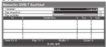 PANASONIC Viera TX-P50GW10 - Manuelles Einstellen des DVB-Programms Manueller Suchlauf - 10
