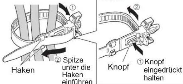 PANASONIC Viera TX-P50GW10 - Gebrauch der Kabelklemmen - 3