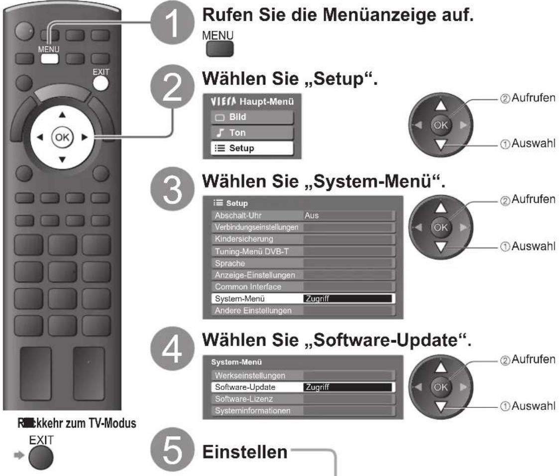 PANASONIC Viera TX-P50GW10 - Aktualisieren der Software des Fernsehers - 2