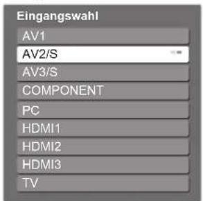 PANASONIC Viera TX-P50GW10 - Wählen Sie den Eingang, an den das Zusatzgerät angeschlossen ist. - 1