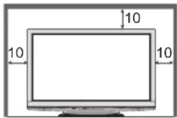 PANASONIC Viera TX-P50GW10 - Für einen zur Wärmeabfuhr ausreichenden Freiraum im Umfeld des Gerätes sorgen - 1