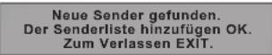PANASONIC Viera TX-P50GW10 - Benachrichtigung anzeigen Neue Sender melden - 1