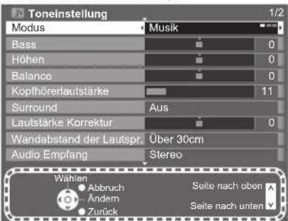 PANASONIC Viera TX-P46GQ21 - Bildschirm-Hilfe – Anleitungsfeld - 1