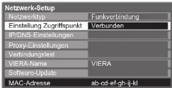 PANASONIC Viera TX-P46GQ21 - Netzwerkeinstellungen für die Wireless-LAN-Verbindung - 7
