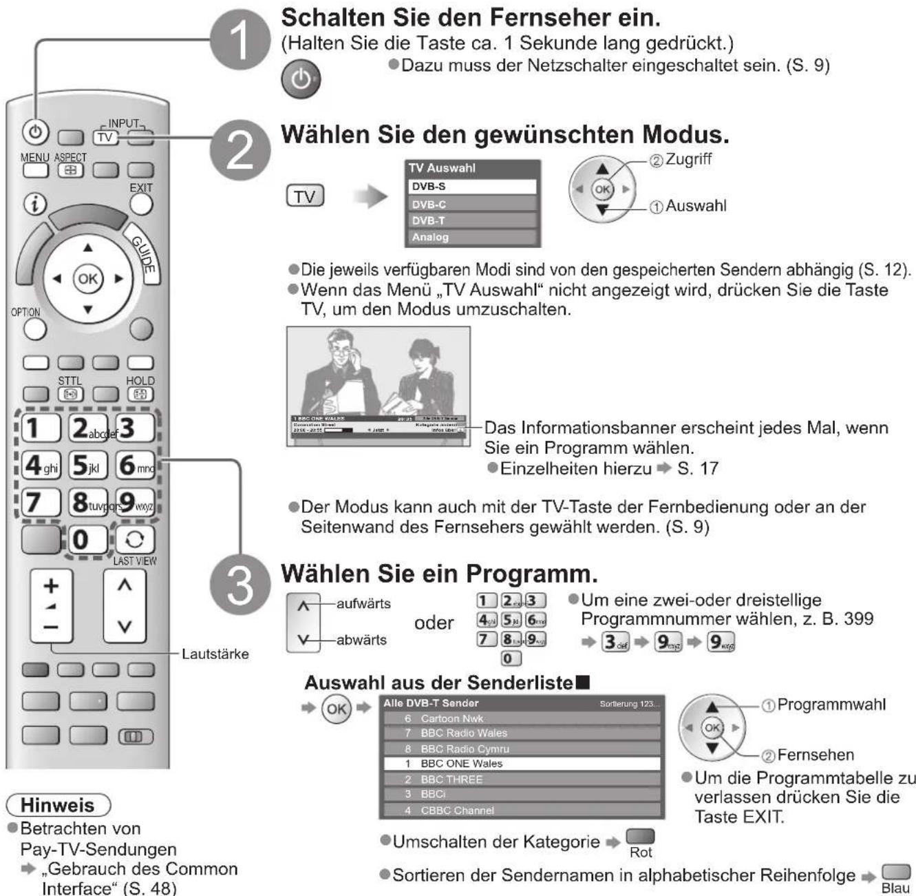 PANASONIC Viera TX-P46GQ21 - Betrachten von Fernsehprogrammen - 1
