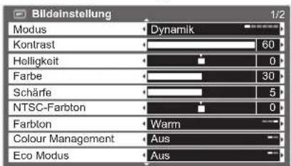 PANASONIC Viera TX-P46GQ21 - Nehmen Sie gewünschte Einstellung oder Auswahl vor. - 1
