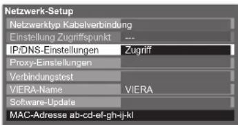 PANASONIC Viera TX-P46GQ21 - Netzwerkeinstellungen für die LAN-Kabelverbindung - 3