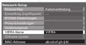 PANASONIC Viera TX-P46GQ21 - Den Namen dieses Fernsehers bearbeiten - 1