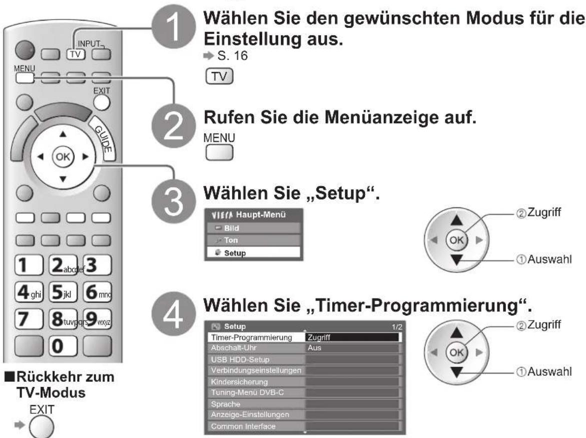 PANASONIC Viera TX-P46GQ21 - Timer-Programmierung über das Menü - 1