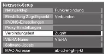 PANASONIC Viera TX-P46GQ21 - Netzwerkeinstellungen für die Wireless-LAN-Verbindung - 8